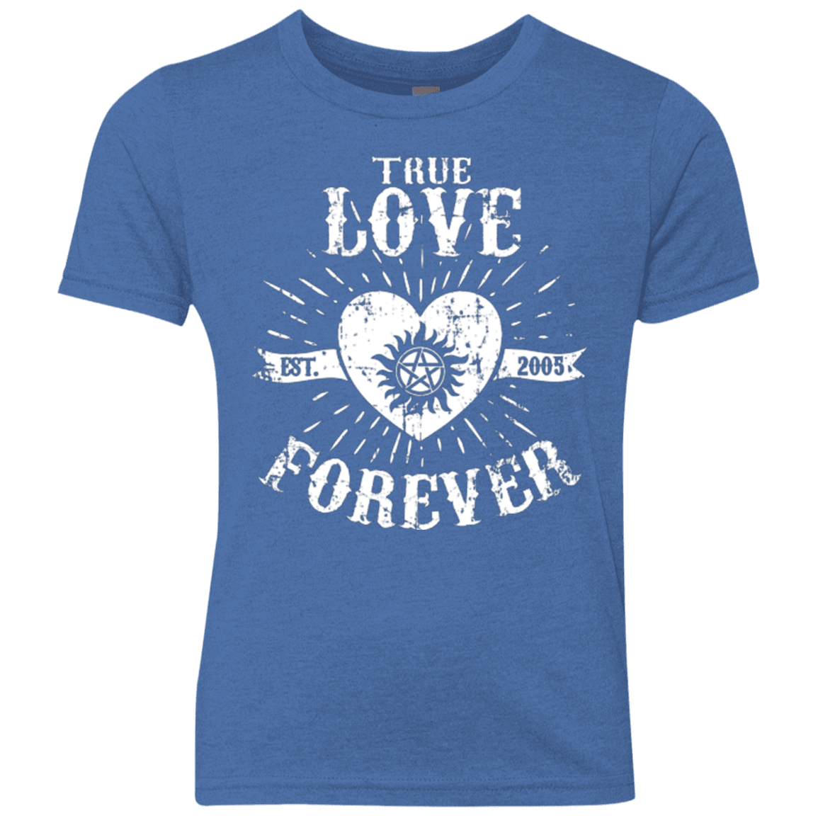 T-Shirts Vintage Royal / YXS True Love Forever Supernatural Youth Triblend T-Shirt
