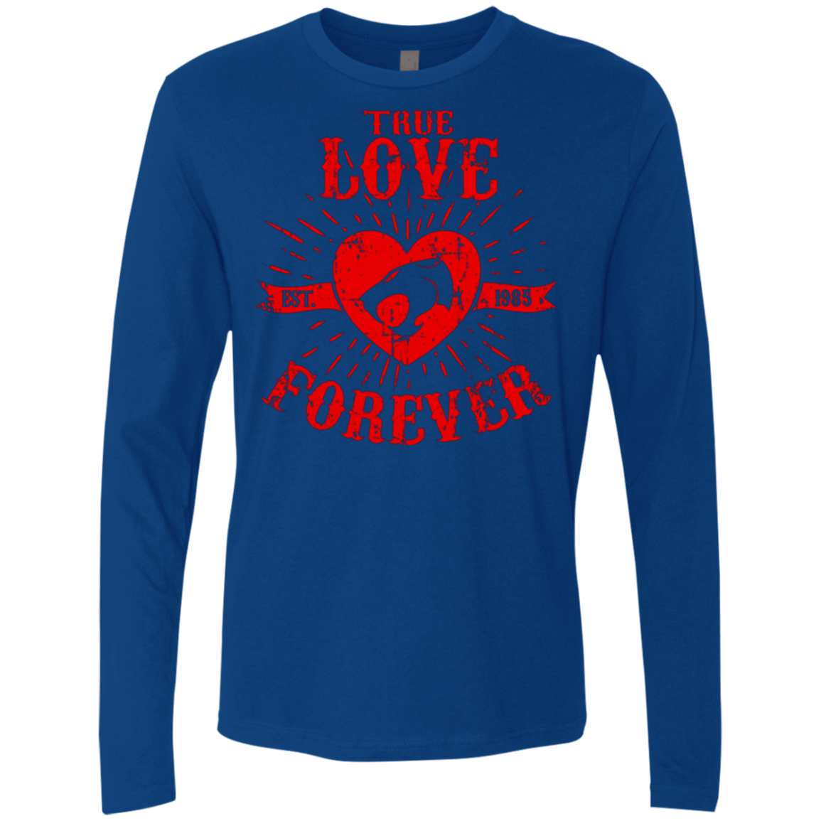 T-Shirts Royal / Small True Love Forever Thunder Men's Premium Long Sleeve