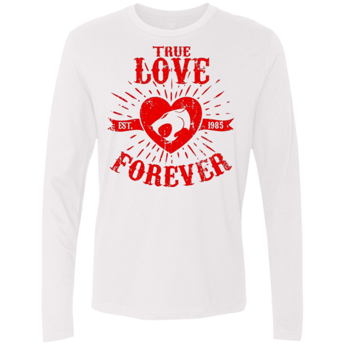 T-Shirts White / Small True Love Forever Thunder Men's Premium Long Sleeve