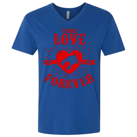 T-Shirts Royal / X-Small True Love Forever Thunder Men's Premium V-Neck