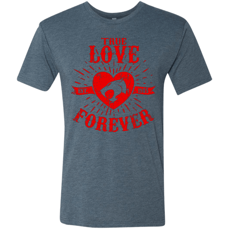 T-Shirts Indigo / Small True Love Forever Thunder Men's Triblend T-Shirt