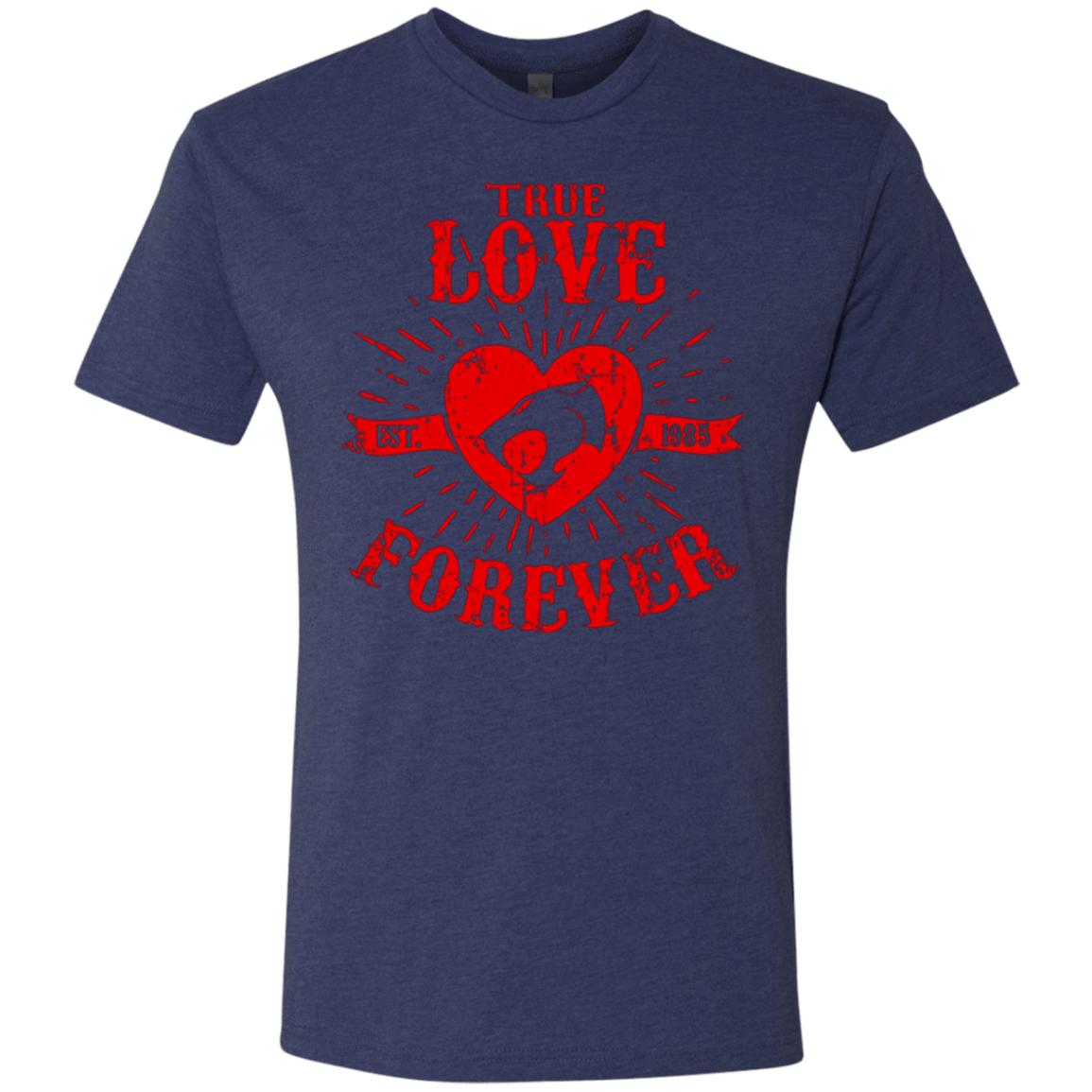 T-Shirts Vintage Navy / Small True Love Forever Thunder Men's Triblend T-Shirt