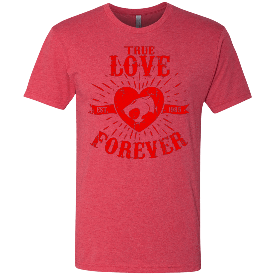 T-Shirts Vintage Red / Small True Love Forever Thunder Men's Triblend T-Shirt