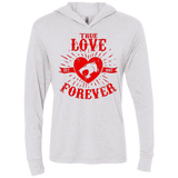 T-Shirts Heather White / X-Small True Love Forever Thunder Triblend Long Sleeve Hoodie Tee