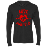 T-Shirts Vintage Black / X-Small True Love Forever Thunder Triblend Long Sleeve Hoodie Tee