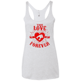 T-Shirts Heather White / X-Small True Love Forever Thunder Women's Triblend Racerback Tank