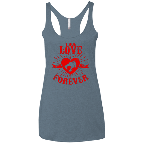 T-Shirts Indigo / X-Small True Love Forever Thunder Women's Triblend Racerback Tank