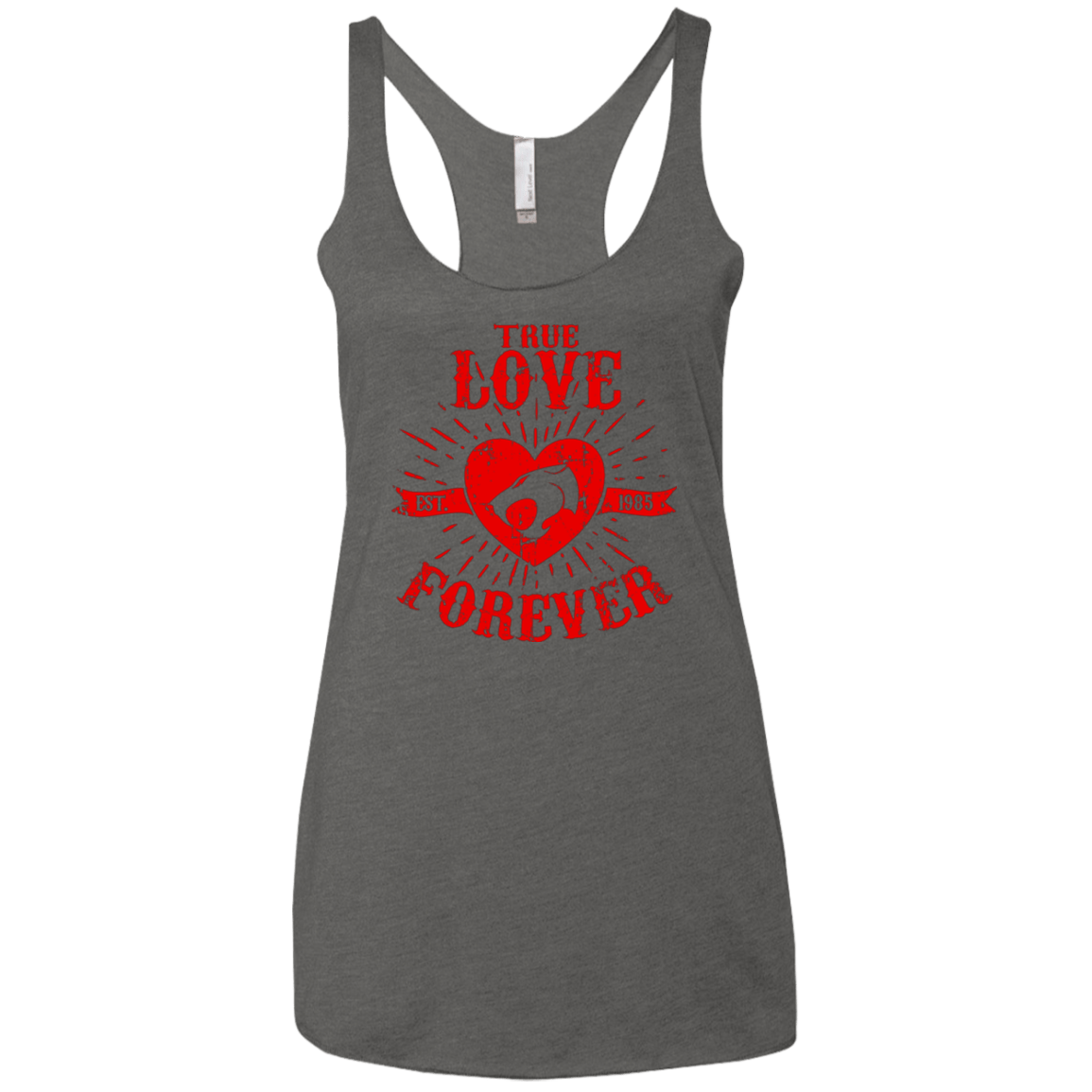 T-Shirts Premium Heather / X-Small True Love Forever Thunder Women's Triblend Racerback Tank