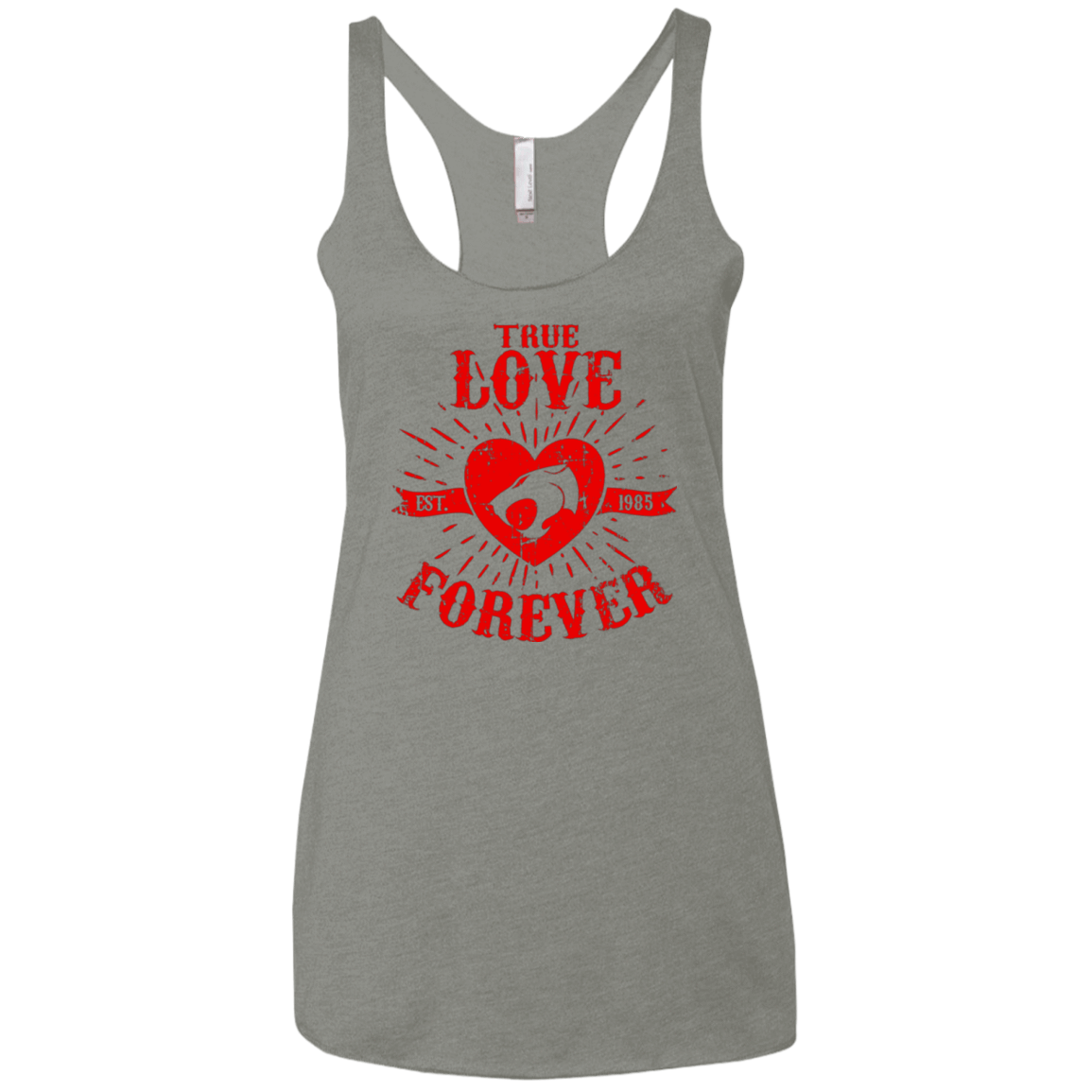T-Shirts Venetian Grey / X-Small True Love Forever Thunder Women's Triblend Racerback Tank