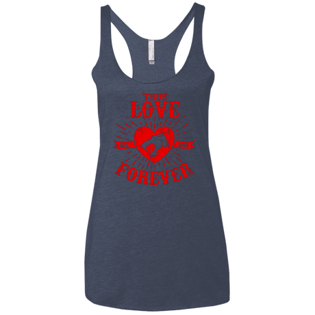 T-Shirts Vintage Navy / X-Small True Love Forever Thunder Women's Triblend Racerback Tank