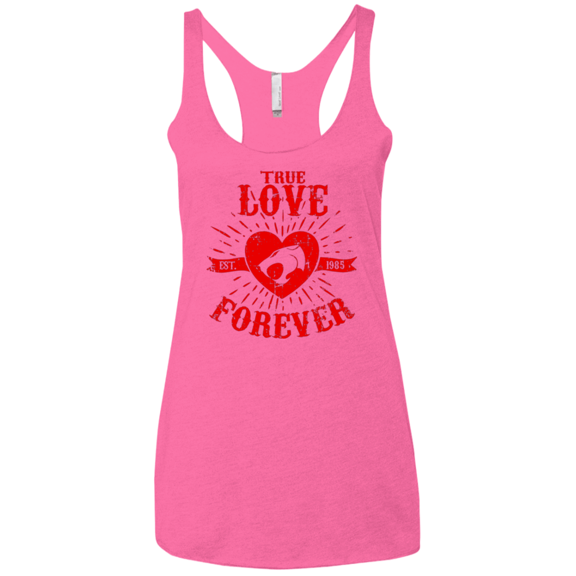T-Shirts Vintage Pink / X-Small True Love Forever Thunder Women's Triblend Racerback Tank