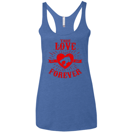 T-Shirts Vintage Royal / X-Small True Love Forever Thunder Women's Triblend Racerback Tank
