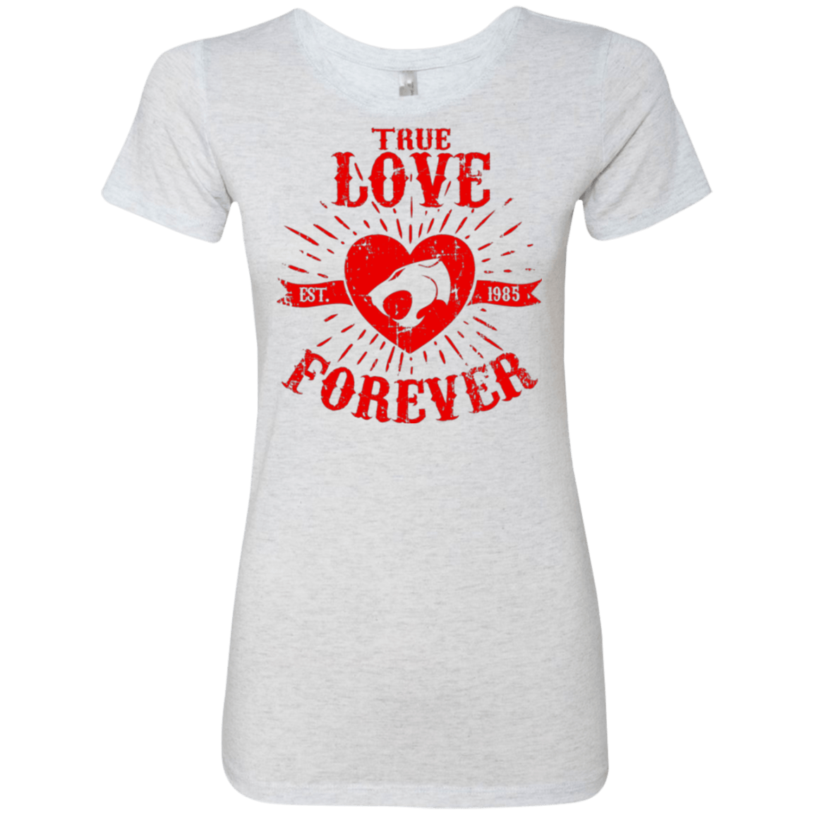 T-Shirts Heather White / Small True Love Forever Thunder Women's Triblend T-Shirt