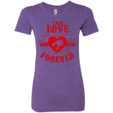 T-Shirts Purple Rush / Small True Love Forever Thunder Women's Triblend T-Shirt