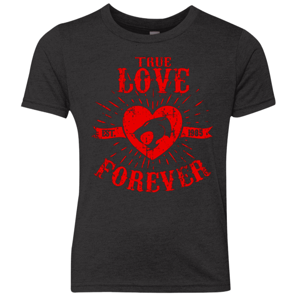 T-Shirts Vintage Black / YXS True Love Forever Thunder Youth Triblend T-Shirt