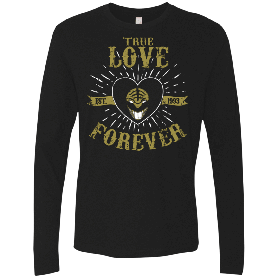 T-Shirts Black / Small True Love Forever White Men's Premium Long Sleeve