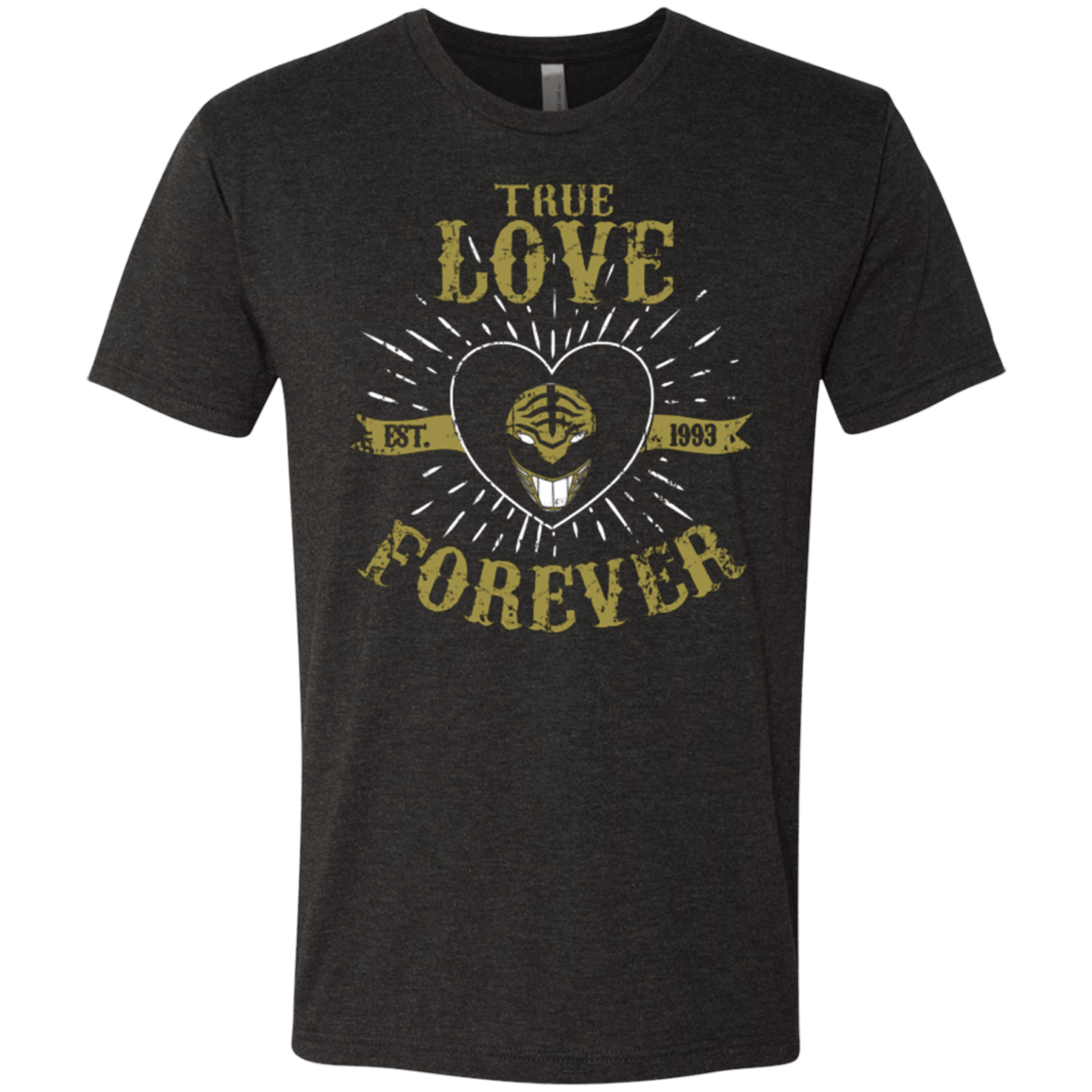 T-Shirts Vintage Black / Small True Love Forever White Men's Triblend T-Shirt