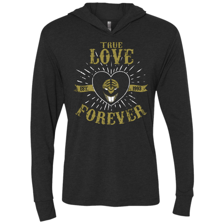 T-Shirts Vintage Black / X-Small True Love Forever White Triblend Long Sleeve Hoodie Tee
