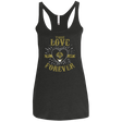 T-Shirts Vintage Black / X-Small True Love Forever White Women's Triblend Racerback Tank