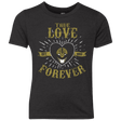T-Shirts Vintage Black / YXS True Love Forever White Youth Triblend T-Shirt