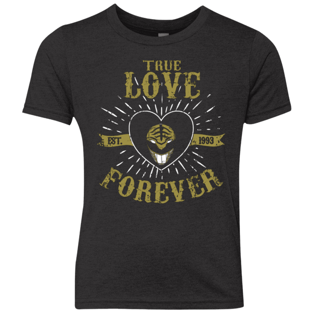 T-Shirts Vintage Black / YXS True Love Forever White Youth Triblend T-Shirt