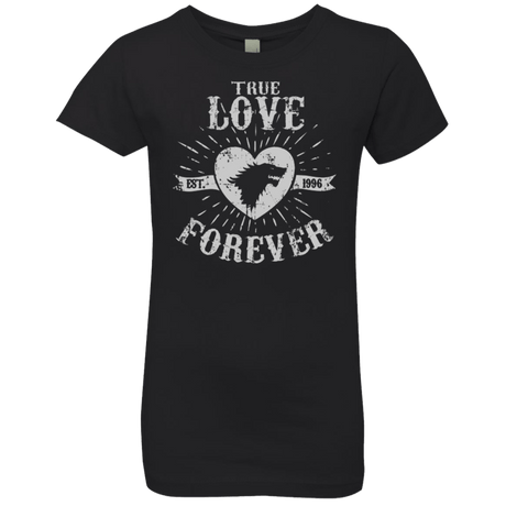 T-Shirts Black / YXS True Love Forever Wolf Girls Premium T-Shirt