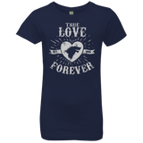 T-Shirts Midnight Navy / YXS True Love Forever Wolf Girls Premium T-Shirt
