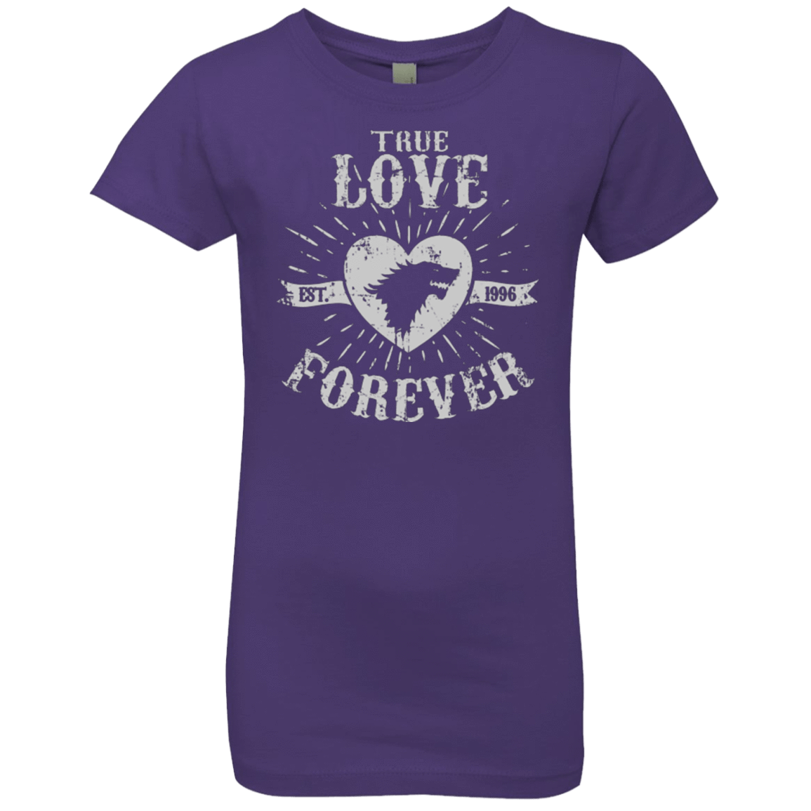 T-Shirts Purple Rush / YXS True Love Forever Wolf Girls Premium T-Shirt