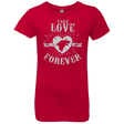 T-Shirts Red / YXS True Love Forever Wolf Girls Premium T-Shirt