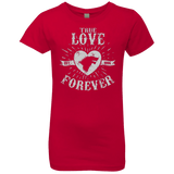 T-Shirts Red / YXS True Love Forever Wolf Girls Premium T-Shirt