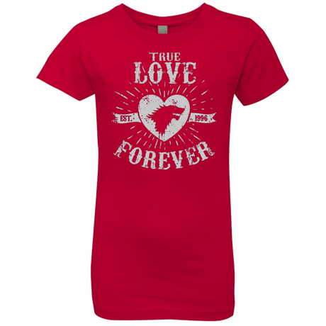 T-Shirts Red / YXS True Love Forever Wolf Girls Premium T-Shirt