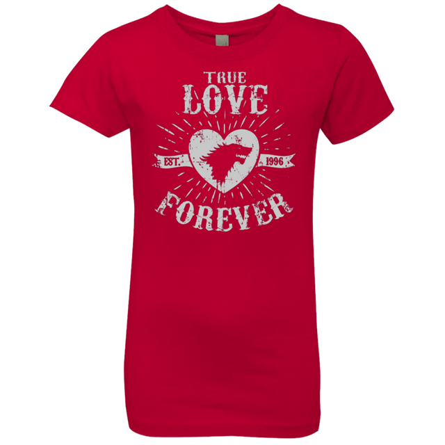 T-Shirts Red / YXS True Love Forever Wolf Girls Premium T-Shirt
