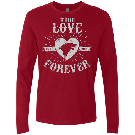 T-Shirts Cardinal / Small True Love Forever Wolf Men's Premium Long Sleeve
