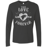 T-Shirts Heavy Metal / Small True Love Forever Wolf Men's Premium Long Sleeve
