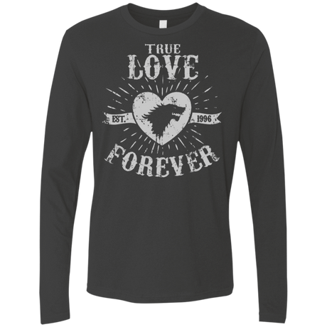 T-Shirts Heavy Metal / Small True Love Forever Wolf Men's Premium Long Sleeve