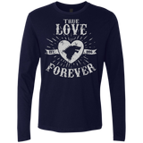 T-Shirts Midnight Navy / Small True Love Forever Wolf Men's Premium Long Sleeve