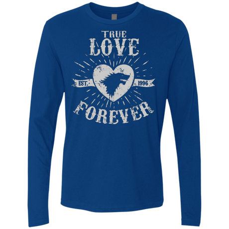 T-Shirts Royal / Small True Love Forever Wolf Men's Premium Long Sleeve