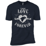 T-Shirts Midnight Navy / X-Small True Love Forever Wolf Men's Premium T-Shirt