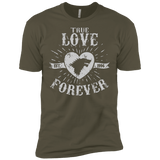 T-Shirts Military Green / X-Small True Love Forever Wolf Men's Premium T-Shirt