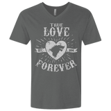 T-Shirts Heavy Metal / X-Small True Love Forever Wolf Men's Premium V-Neck