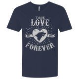 T-Shirts Midnight Navy / X-Small True Love Forever Wolf Men's Premium V-Neck