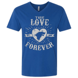 T-Shirts Royal / X-Small True Love Forever Wolf Men's Premium V-Neck