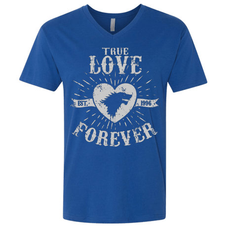T-Shirts Royal / X-Small True Love Forever Wolf Men's Premium V-Neck