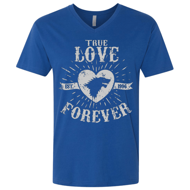 T-Shirts Royal / X-Small True Love Forever Wolf Men's Premium V-Neck