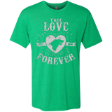 T-Shirts Envy / Small True Love Forever Wolf Men's Triblend T-Shirt