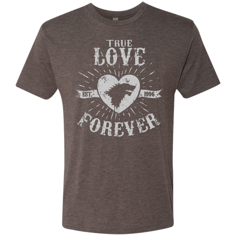 T-Shirts Macchiato / Small True Love Forever Wolf Men's Triblend T-Shirt