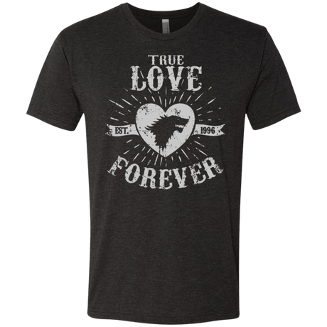 T-Shirts Vintage Black / Small True Love Forever Wolf Men's Triblend T-Shirt