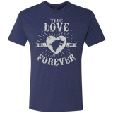 T-Shirts Vintage Navy / Small True Love Forever Wolf Men's Triblend T-Shirt
