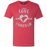 T-Shirts Vintage Red / Small True Love Forever Wolf Men's Triblend T-Shirt