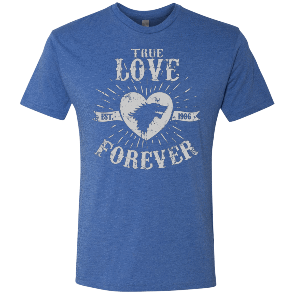 T-Shirts Vintage Royal / Small True Love Forever Wolf Men's Triblend T-Shirt